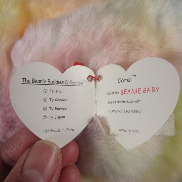 Vintage TY Coral The Beanie Baby The Original Buddy Fish - Picture 7 of 11